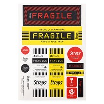 FRAGILE 스티커 취급 주의 파손 위험 경고 스티커 여행 맥북 캐리어 꾸미기, 단품