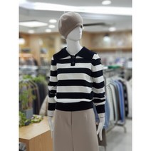 ab.f.z 카라넥 굵은 스트라이프 배색 니트 티셔츠 afhw4w37j-89