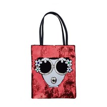 etopcompany 플라워 선글라스 캐릭터 스팽글 숄더 쇼퍼백