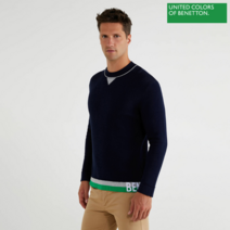 베네통 베네통 Color block point sweater 0F_1094K1M80_904