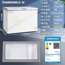 소형 냉동고 가정용 다목적 다용도 음식물쓰레기 냉동 Changhong 일류 에너지 효율 단일 온도 서리 감소 항균 서리, 300리터 단일온도 강판라이너 저동성