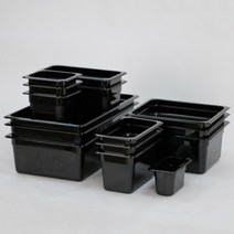 블랙 검정 PC 바트 플라스틱 밧드 모음 업소용 냉장고정리용기 사각 반찬통 밧트 뚜껑, 블랙밧드(하부만), 6인치