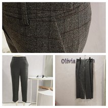 올리비아로렌 클래식한 체크 와이드 통바지 팬츠 nc청주점 vocdlxf8231