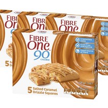 파이버원 호주 Fibre One Muesli Bar 솔티드 카라멜 드리즐 스퀘어 뮤즐리바 5개입 120g, 4팩
