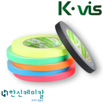 KVIS 게퍼 개퍼 테이프 GAFFER TAPE 다양한색상 12 25 50mm X 25M, 형광오렌지색, 1개