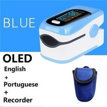 심박계 심박수 측정기 운동 손가락 맥박 산소 농도계 심장 박동 LED, 19 170c  Blue  bag
