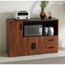 모던 블랙 (3색) 고급 사무실 탕비실 홈카페 렌지대 수납장 120cm/ 렌즈 주방 밥통, 화이트