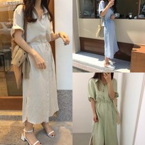 빅사이즈 루즈 박시 반팔 셔츠핏 데일리 셔츠 롱 원피스