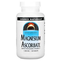 소스내추럴스 마그네슘 아스코르브산염 1000mg 120 정, 3병, 120정