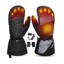 BARCHI HEAT 남성 여성을 위한 가열 장갑 겨울 손난로 7.4V 충전식 전원 배터리 전기 터치스크린 골프 사이클링을 방수 오토바이 스키 스노우보드 하이킹 사냥, X-Large