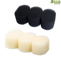 에코컴퍼니 스틸 집게 교체형 스펀지 리필, 아이보리, 4p