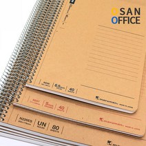 마루망 크라프트 스파이럴 줄 방안 무지 노트 A5 40매 80매, 줄노트-80매