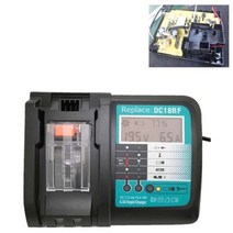 마끼다 충전기 18V 배터리 Makita Bl1830 Bl1430 BL1840 BL1850 BL1860 BL1890 이온 충전 전원 도구 18VRC 3A /18VRF 6A, CHINA, 18VRF 6A LCD, 미국