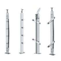 304 스테인레스 기둥 계단난간대 안전바 복층 빌라, 1050 높은 다이아몬드 모양의 유리 기둥