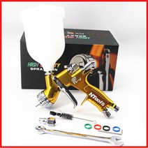 페인트 스프레이건 1.3-1.8mm 에어 도색 도장 사타건, 04.골드 1.8mm TE20