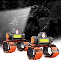2PCS 유니버설 롤 바 마운트 LED 빛 인테리어 UTV 돔 작업 ATV 폴라리스 RZR 트럭 오프로드 픽업 보트, 2.Orange