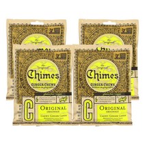 (4팩) Chimes 차임스 진저 츄 생강 젤리 캔디 사탕 오리지널 맛 141.8g