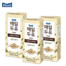 매일두유 190mlx96팩 (99.89 무첨가두유/오리지널/초콜릿/검은콩/고단백) 5종 택1/무료배송, 단품, 매일두유 99.89 96팩