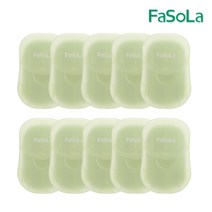 FASOLA 종이비누 휴대용 비누 50매입 10개 JY-162, 그린티 10개