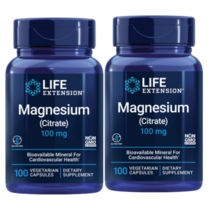 [Life Extension] 마그네슘 (시트레이트) 100 mg 100 베지캡슐 2 SET, 2개, 100정