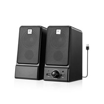 OROW PC 스피커 16W 출력 USB 스피커 랩톱 스피커 헤드폰 잭＆노브 첨부 PC모니터용(S203)