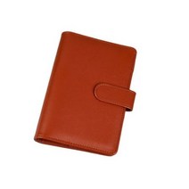마카롱 컬러 A6A5 가죽 DIY 바인더 노트북 커버 다이어리 일정 플래너 종이 학교 문구, A6, brown
