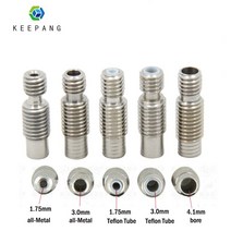 3D 프린터 부품 5Pcs 압출기 3D 프린터 E3D V6 인후 HeatBreak Hotend Throat PTFE 모든 금속 공급 튜브 파, One Color_3mm, 04 3mm Teflon tube, 상세 설명 참조1