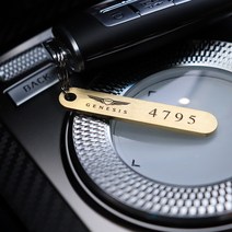 [람앤클] 제네시스 GV80 황동키링 전화번호 자동차번호 키링 주문제작각인 스마트키분실방지 키홀더, 제네시스 메탈키링-실버
