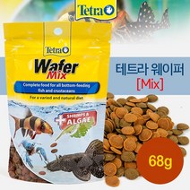 테트라 웨이퍼 믹스(wafer Mix) 68g 지퍼백 (플레코 가재 열대어사료), 1개