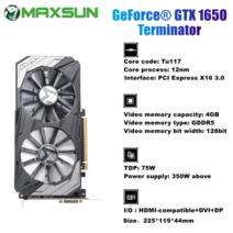 maxsun new gtx1650 gtx1050ti gt1030 gt730 4gb 그래픽 카드 ddr5 ddr4 gpu 128bit 비디오 게임 12nm 비디오 카드 for pc, 협력사, gtx1650 4GB