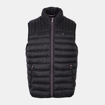 타미힐피거 남성용 경량 패딩 조끼 블랙 159AN478 BLACK