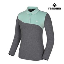 여성 컬러 카라 긴팔 티셔츠 RWTYJ7107-193