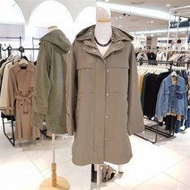 SOUP 숲 SH01 허리스트링 야상 롱점퍼 후드탈부착 야상점퍼 OY9UJT21/62