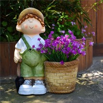 전원주택 정원 전원주택 인테리어 소품 테라스조경 디딤석 용품 옥상 전원주택, 남자 화분