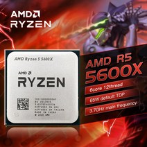 라이젠5800X AMD-라이젠 5 5600X CPU 프로세서 3.7 GHz 6 코어 12 스레드 65W L3 = 32M 100-000000065 소, 한개옵션0