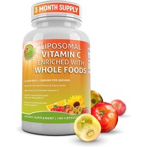 서플리먼츠 아스코르브산 리포솜 리포좀 리포조말 비타민 C 1500mg 180캡슐, 180정(3개월분)