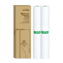 a4프린터기Peripage A4 미니 휴대용 열전사 무선 HD 블루투스 프린터 모바일 잉크리스 용지 전화 사무실용, 03 Thermal paper 2 roll