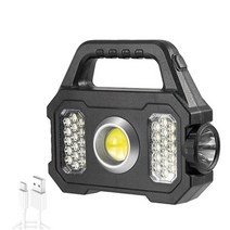 캠핑 LED 라이트 카고 랜턴 led 전기 토치 usb 충전 태양열 핸드 헬드 스포트라이트 야외 캠핑을위한 사이드 라이트가있는 미끄럼 방지 방수 다기능, [03] E LED