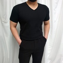 MUSCLIAN 머슬핏 브이넥 반팔 티셔츠