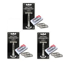 도루코 안전면도기 + 화장도 양날면도날 10P, 3세트