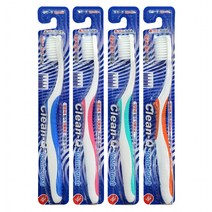 클린큐 칫솔 (금 자일리톨 항균모 택1) 색상랜덤 x9개, 항균모칫솔-색상랜덤