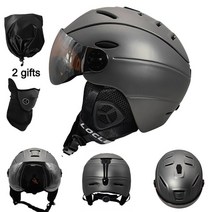 스키 스노우보드 헬멧 용품 바이저 고글 LOCLE 남녀공용 일체형 스케이트보드 포함, 22.Professional Gray - XL 6164