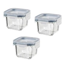 3개 365+ 식품보관용기 180ml 이케아 사각 IKEA, 상세참조, 단품