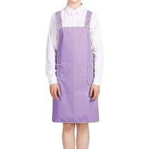 휴니패코 단면 사선바이어스 방수 앞치마 H형 소, 매트퍼플(H형)