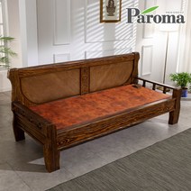 파로마 고재 소나무 원목 생황토 흙소파 P8004F, 황토볼확장형(아이보리)