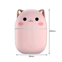 usb 충전식 듀얼 스프레이 무선 가습기 소형 데스크탑 보충 분무기 음소거 스프레이 야간 조명 가습기 핫, 분홍색