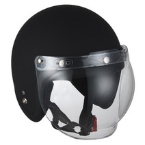 JET CLASSIC 오토바이헬멧 빈티지헬멧 하이바 클래식헬멧, 1.JET CLASSIC 무광블랙 [버블쉴드포함]