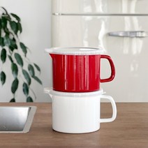 본아페 법랑 냄비 메져 저그 화이트 S M.L 3SIZE, 2.화이트 M