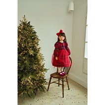 홀리데이원피스 크리스마스 어린이집행사 레드체크 샤드레스