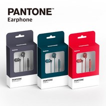 팬톤 메탈 유선 이어폰 P-FASHION 3.5mm 이어셋, 그레이